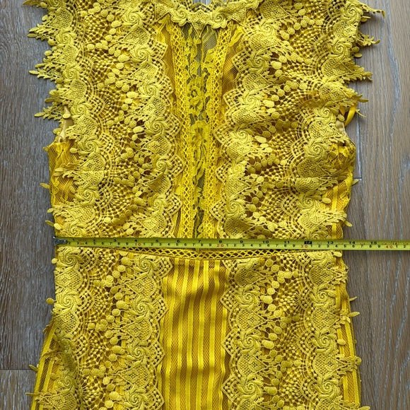 Free People Honey Mini lace dress in Marigold - Picture 5 of 12